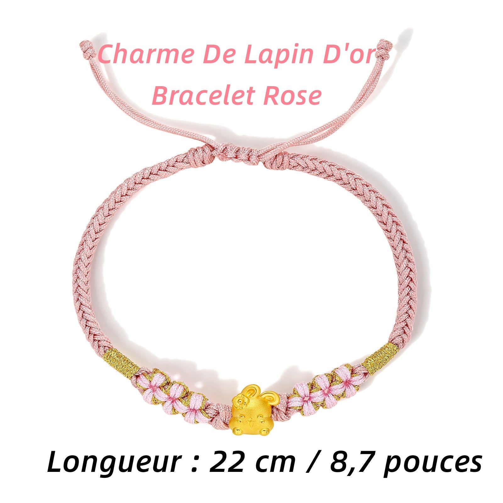 "Chinese Zodiac Rabbit" 24K Gold String Bracelet Rabbit 0.3-0.5g A1710399