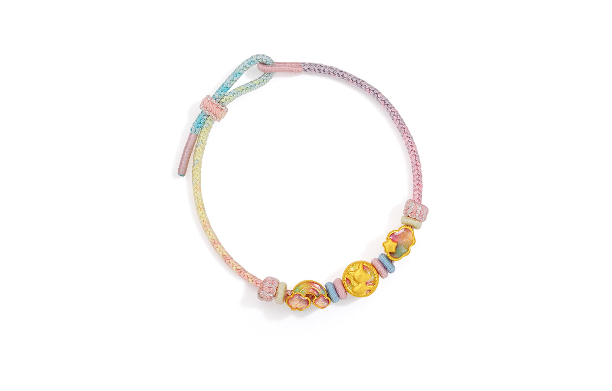"Pop wu~" 24K Gold String Bracelet Horse 1.4-1.9g A1715759