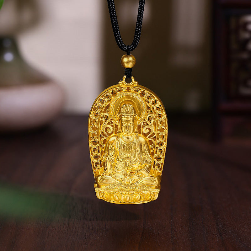 「古董金」999.9 24K金吊墜項鍊 28-29克 AA043497