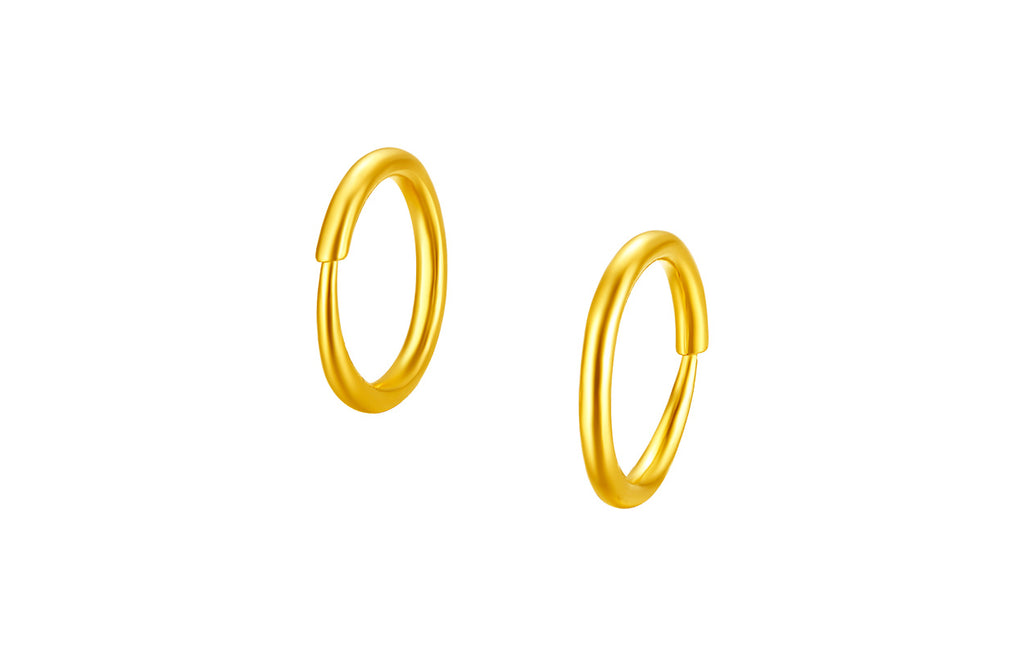 999 24K Gold Earrings 1-1.2g AA090923