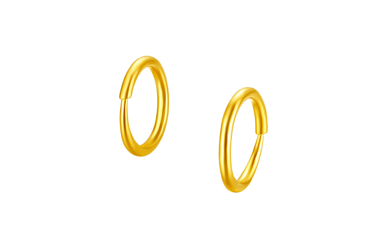999 24K Gold Earrings 1-1.2g AA090923
