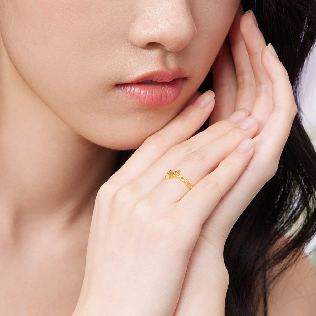 "Fantasy Forest" 24K Gold Ring Butterfly 2.2-2.8g A0113911