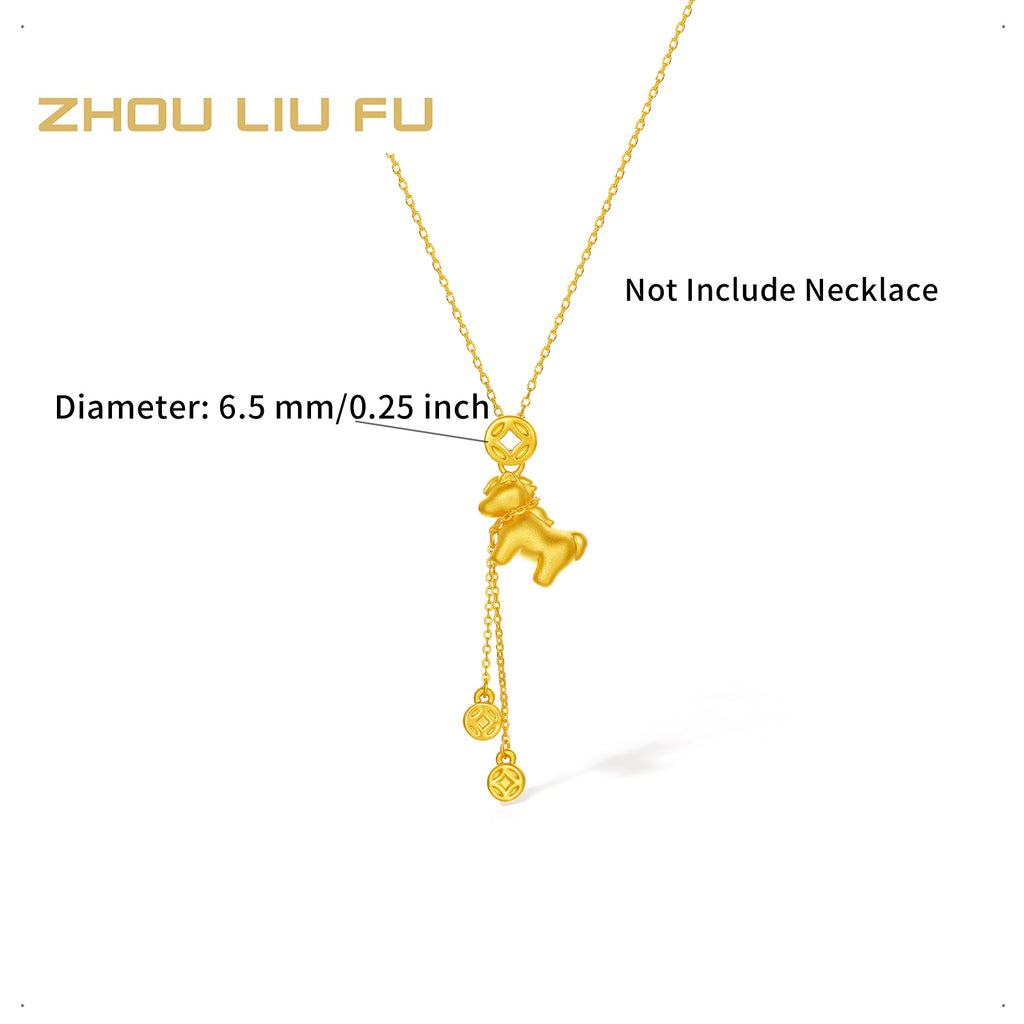 "Year of the Horse" 24K Gold Pendant Horse Coin 1.7-2g A0422088