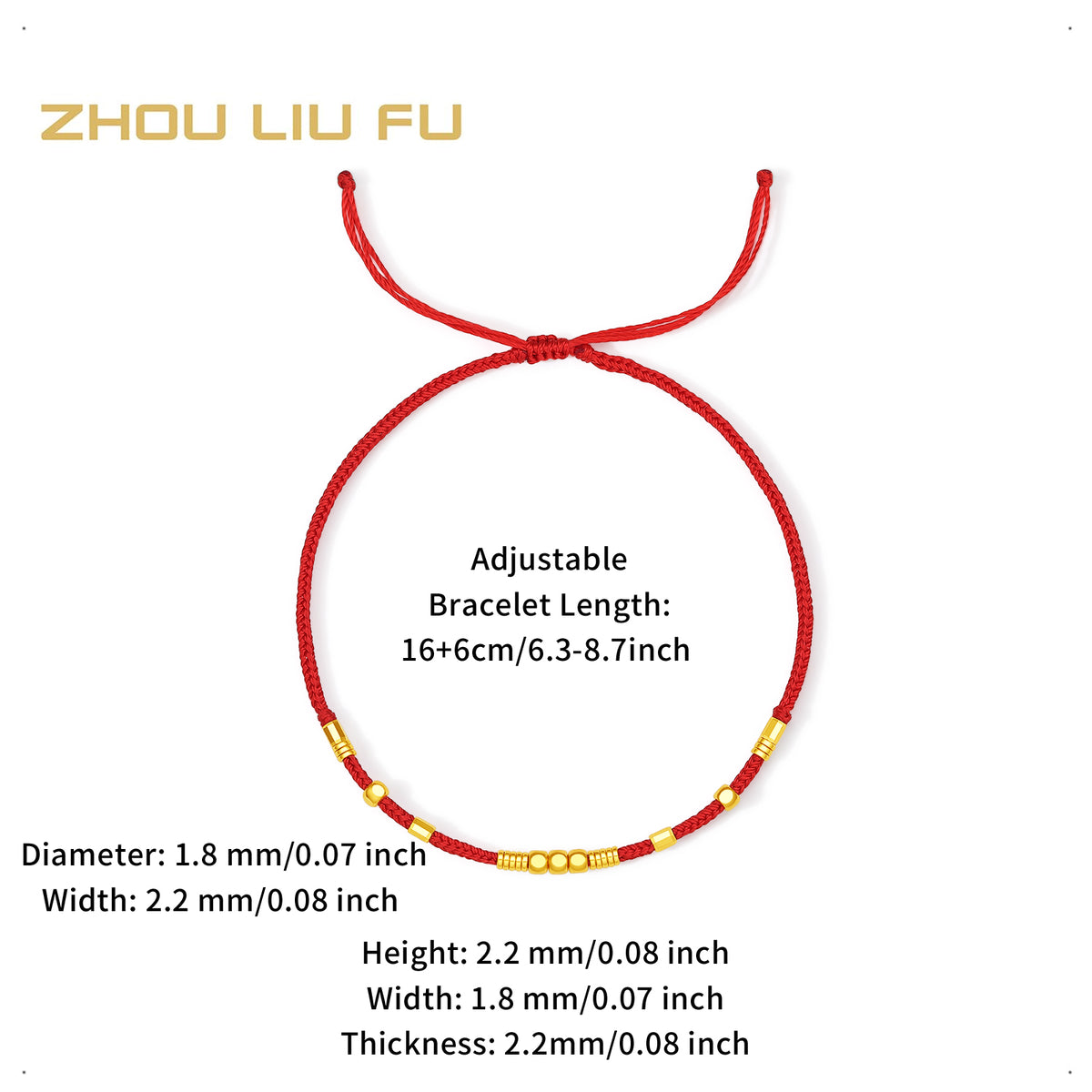 999 24K Gold String Bracelet 0.72-1.12g A1714694