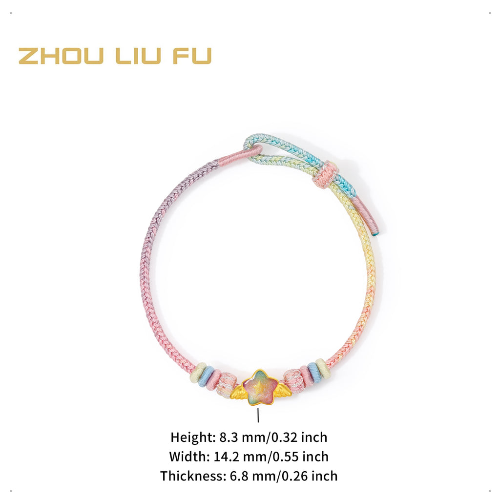 "Pop wu~" 24K Gold Charm Bracelet Star 0.5-0.65g A1615620