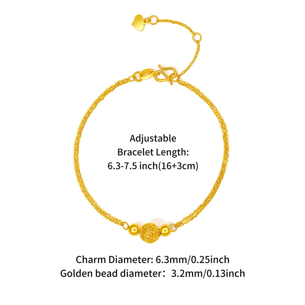 "infinite" 24K Gold Chain Bracelet 2.3-2.8g A079853