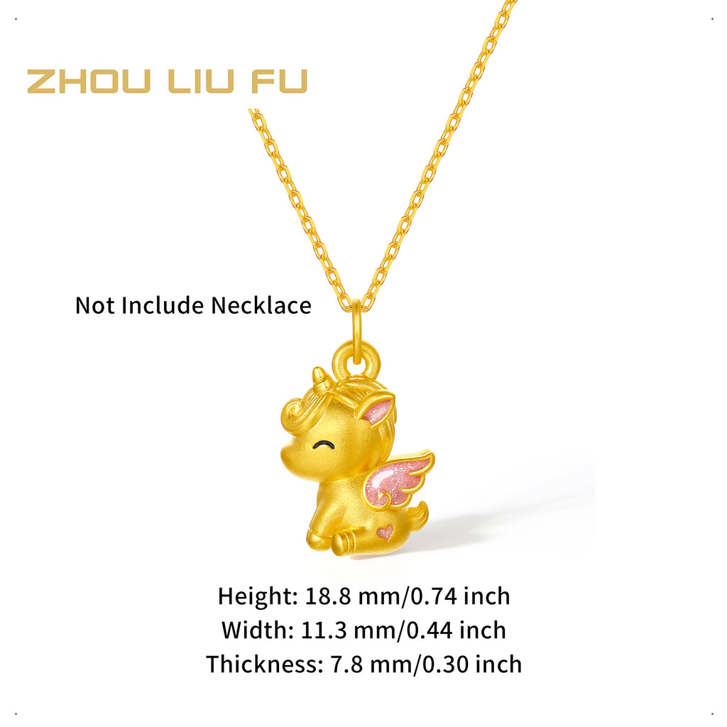 "Year of the Horse" 24K Gold Pendant Horse 1.2-1.4g A0415742