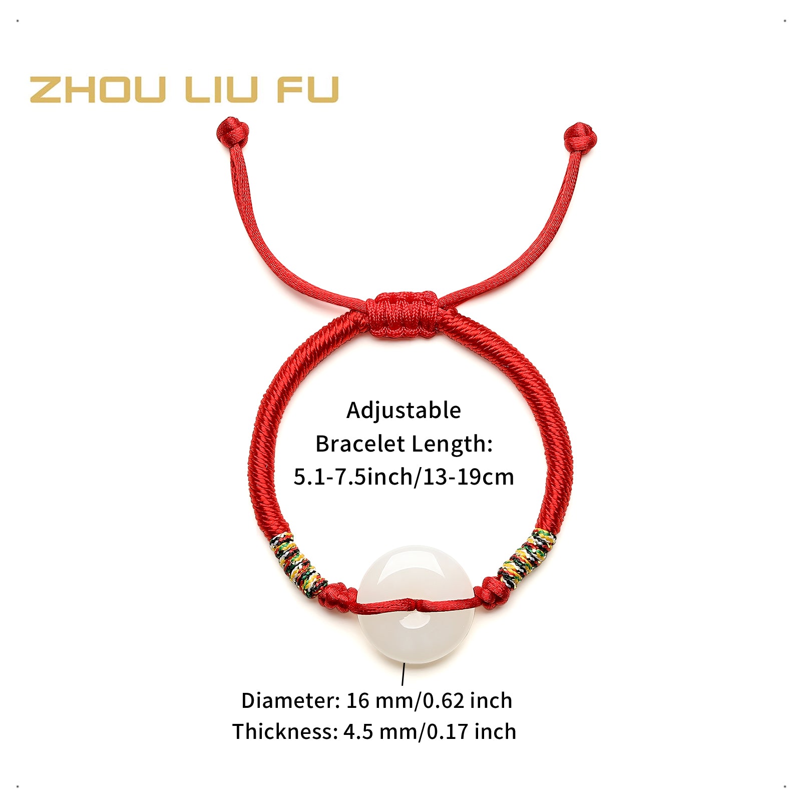 String Bracelet 16*16mm Peace Buckle Y178923