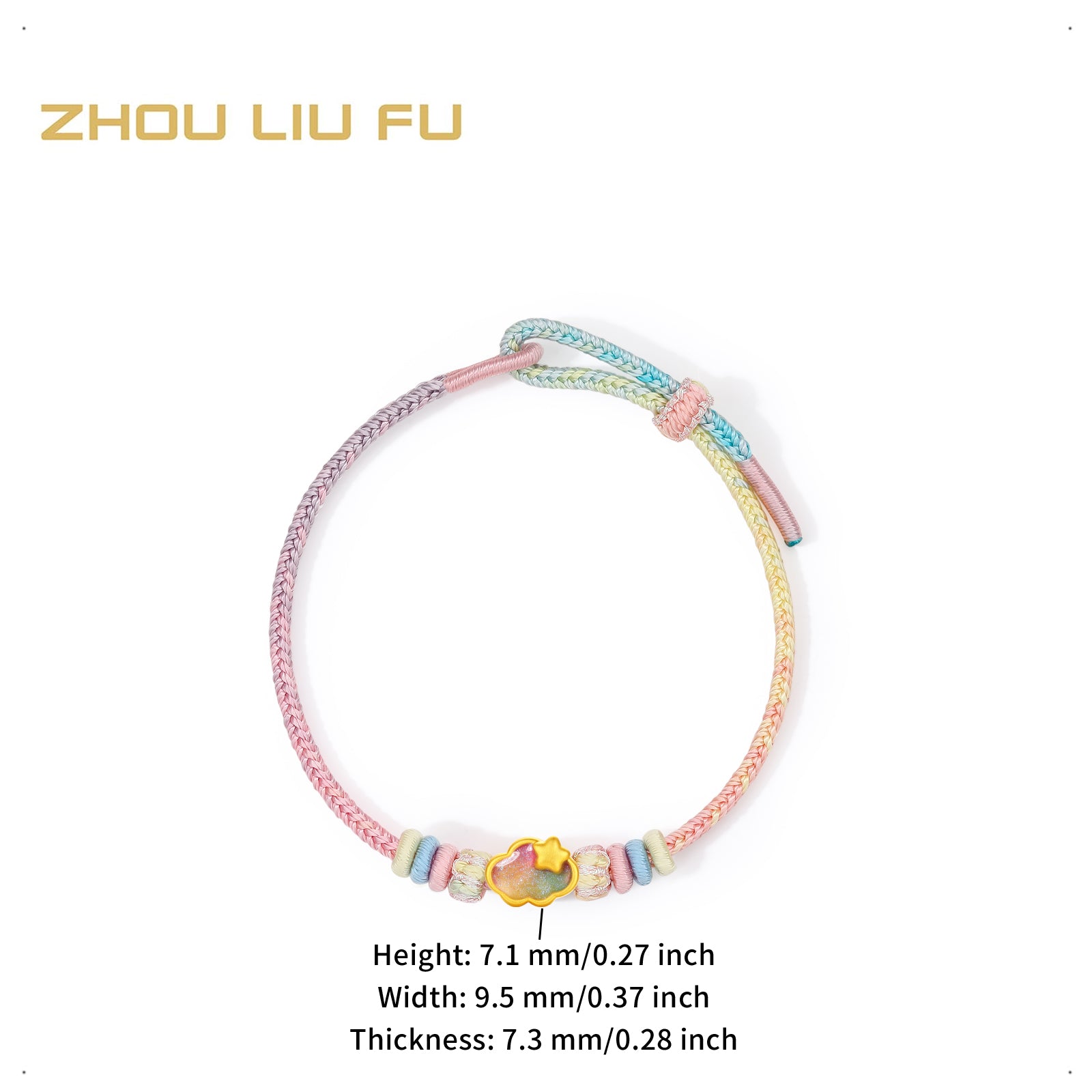 "Pop wu~" 24K Gold Charm Bracelet  0.4-0.6g A1615612