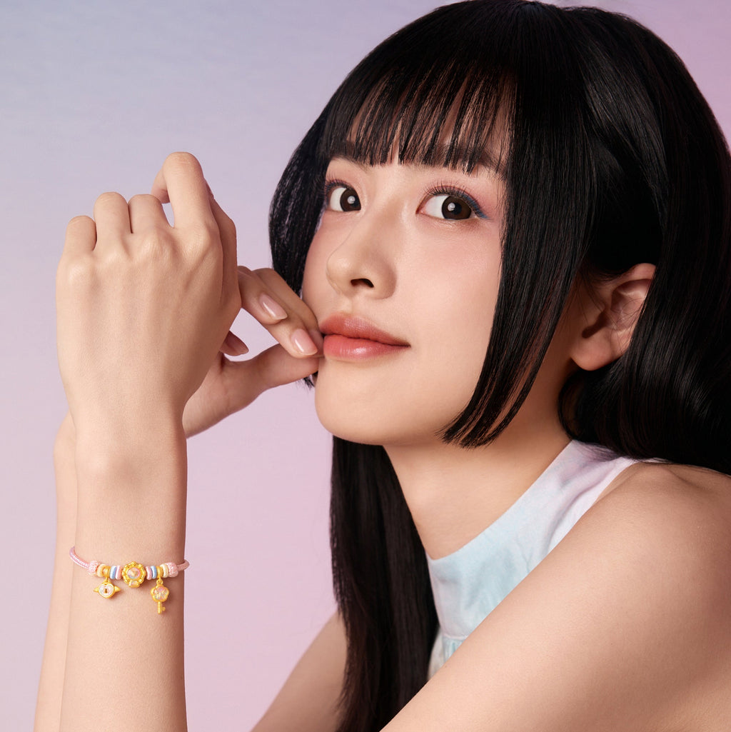"Pop wu~" 24K Gold String Bracelet  1.6-2.1g A1715608
