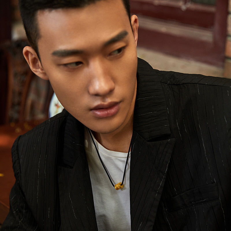 「古董金」999.9 24K金吊墜項鍊 20-22克 AA043279