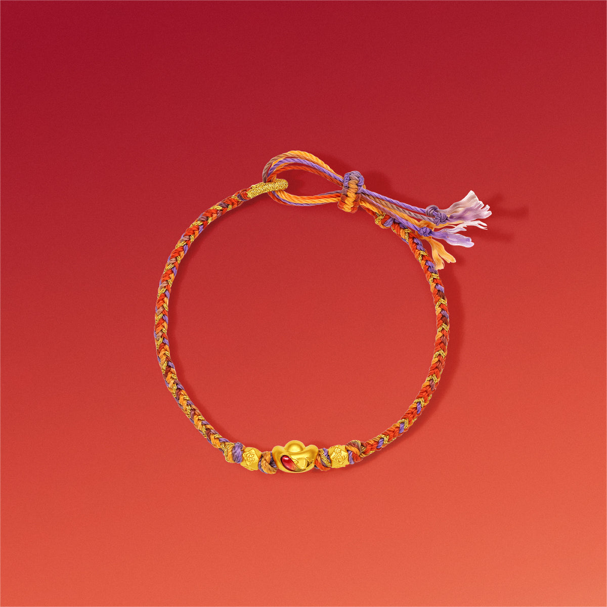 24K Gold String Bracelet Ingot 0.45-0.65g A1750477