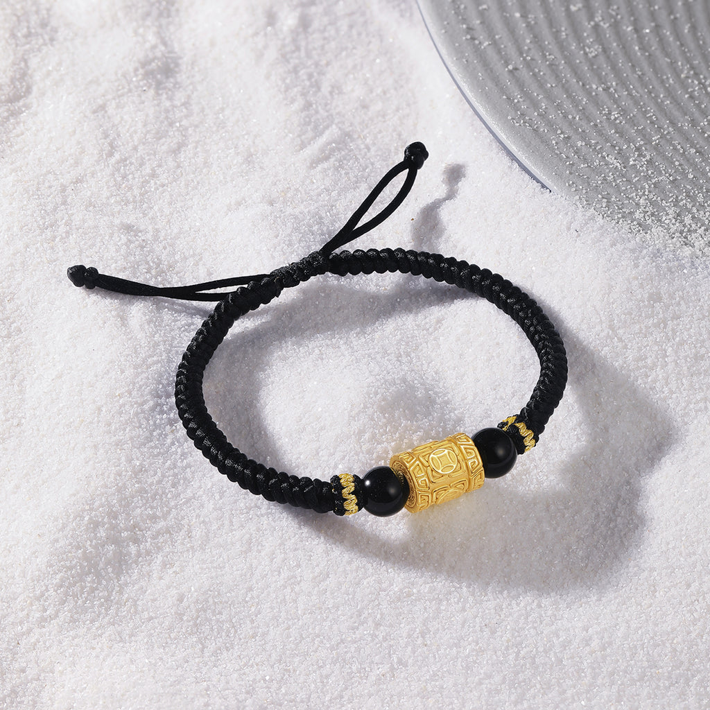 24K Gold String Bracelet 1.4-1.7g A1713143