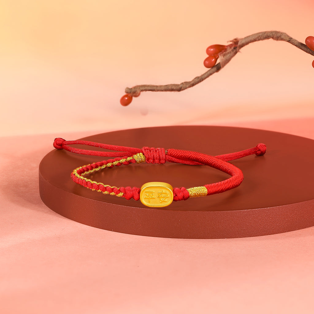 'Year of the Horse' 24K Gold Bracelet 0.55-0.75g Ping An A1712795