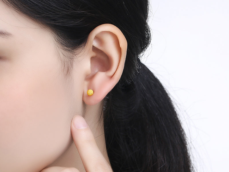 999 24K Gold Earrings 1.2-1.5g AA091138