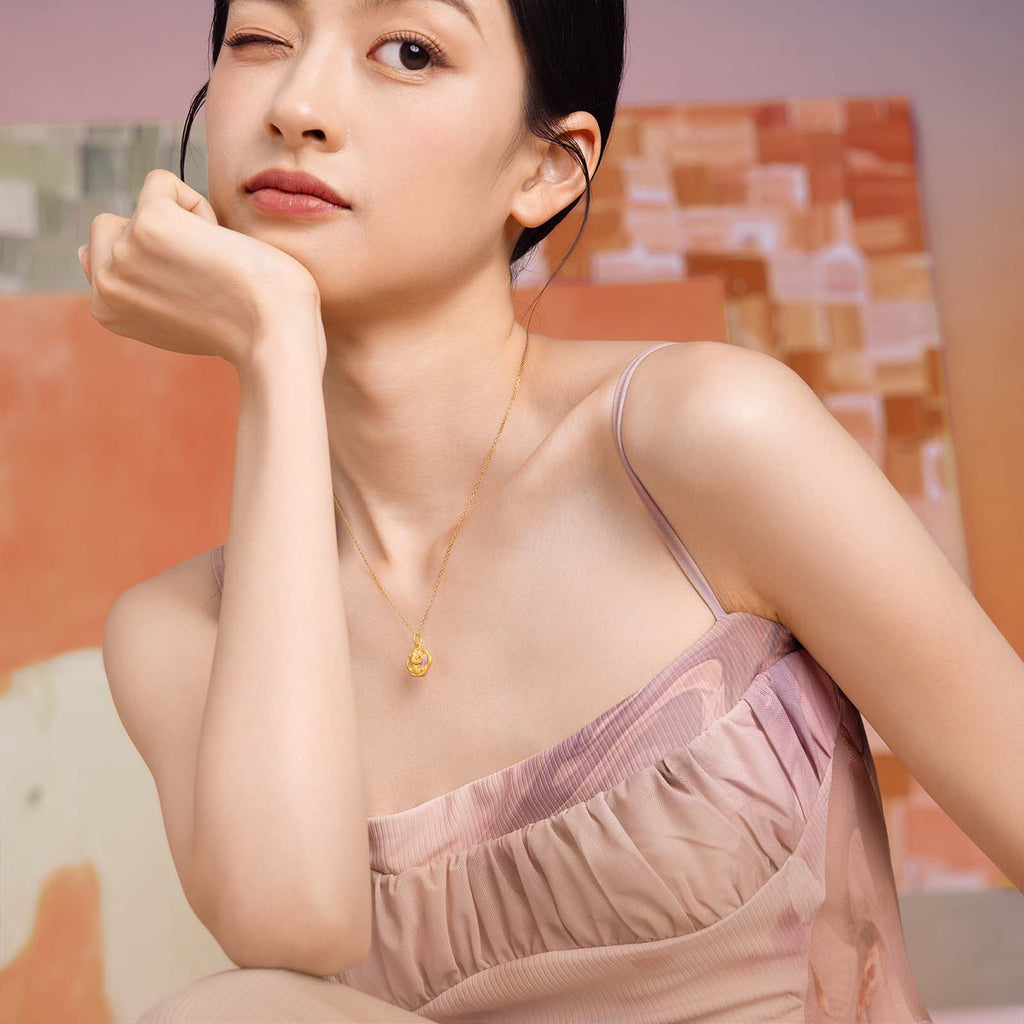 「馬年」24K金吊墜 月馬 1-1.3克 A0415519