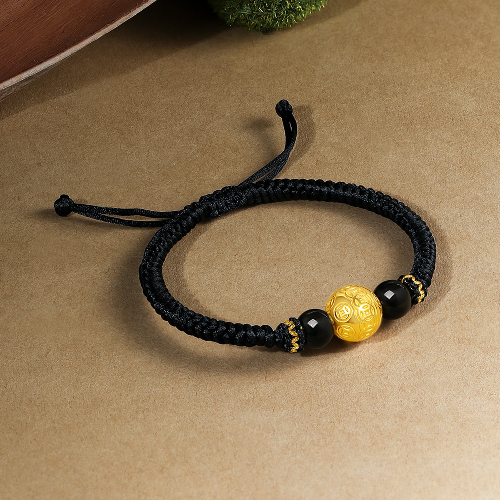 24K Gold String Bracelet 8-8.5mm 1.3-1.6g A1712053
