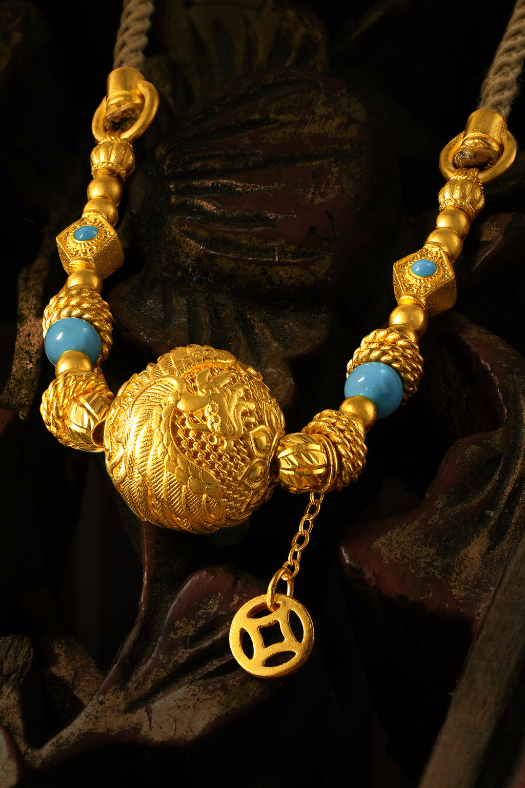 「中華文化珍藏 - 木雕」24K 黃金吊墜 8.8-11.8克 A0448138