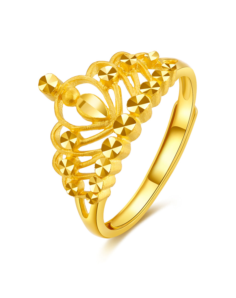 999 24K Gold Ring Crown 3.8-4.2g AB010014