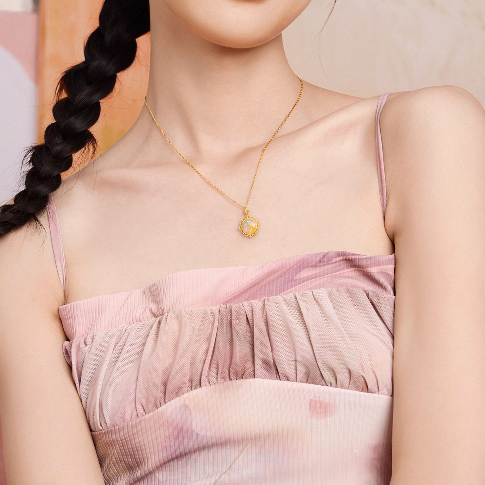 'Year of the Horse' 999.9 24K Gold Pendant Necklace Horse 4.7-5.2g 40cm-45cm A0621578