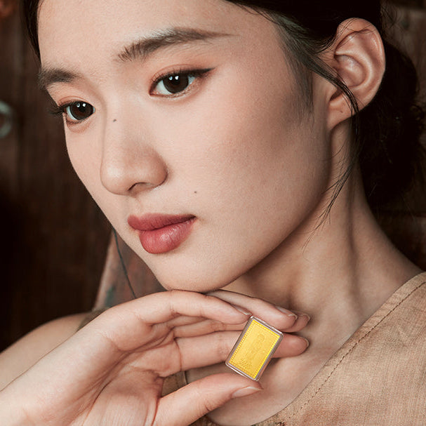 'Jiuhua Mountain' 999.9 24K Solid Gold Buddha Talisman 0.2g A1814863