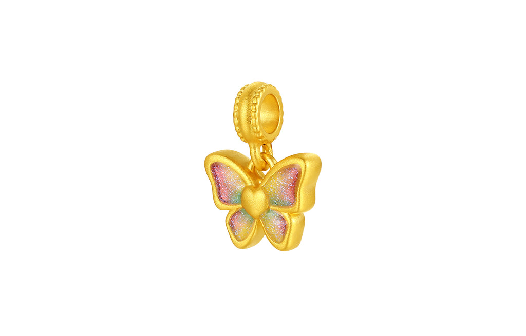 "Pop wu~" 24K Gold Charm Bracelet Butterfly 0.55-0.75g A1615766