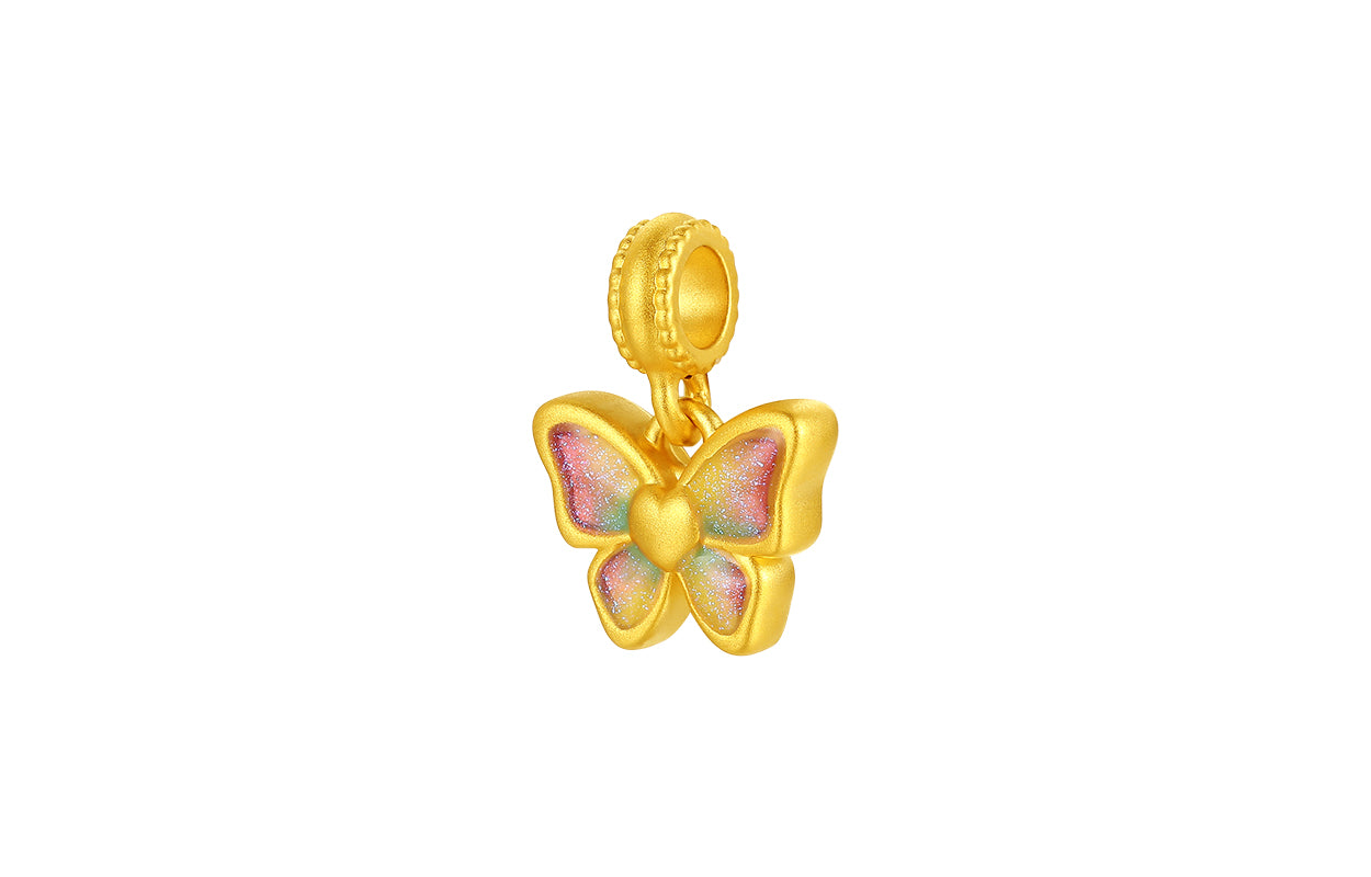 "Pop wu~" 24K Gold Charm Bracelet Butterfly 0.55-0.75g A1615766