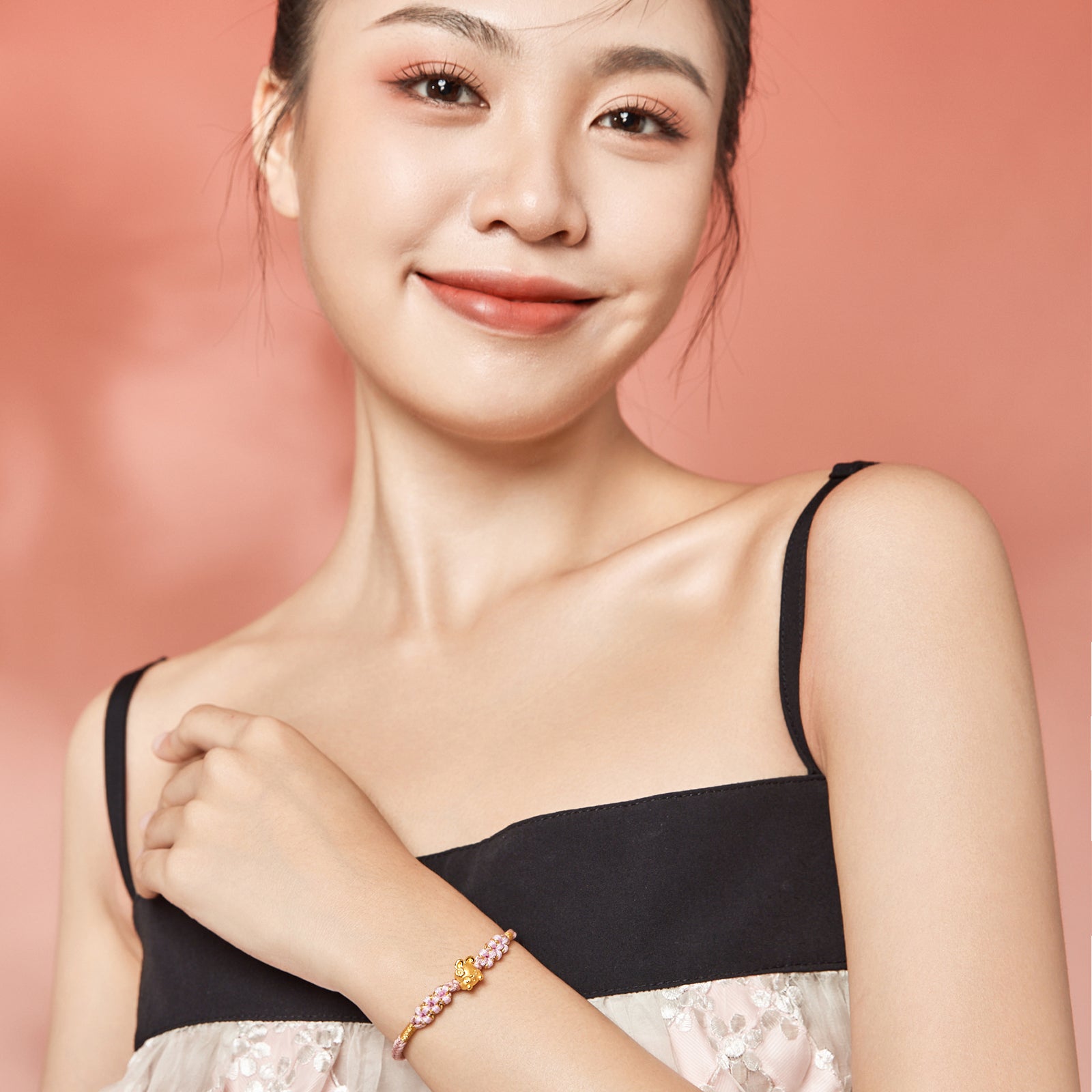 "Chinese Zodiac Rabbit" 24K Gold String Bracelet Rabbit 0.3-0.5g A1710399