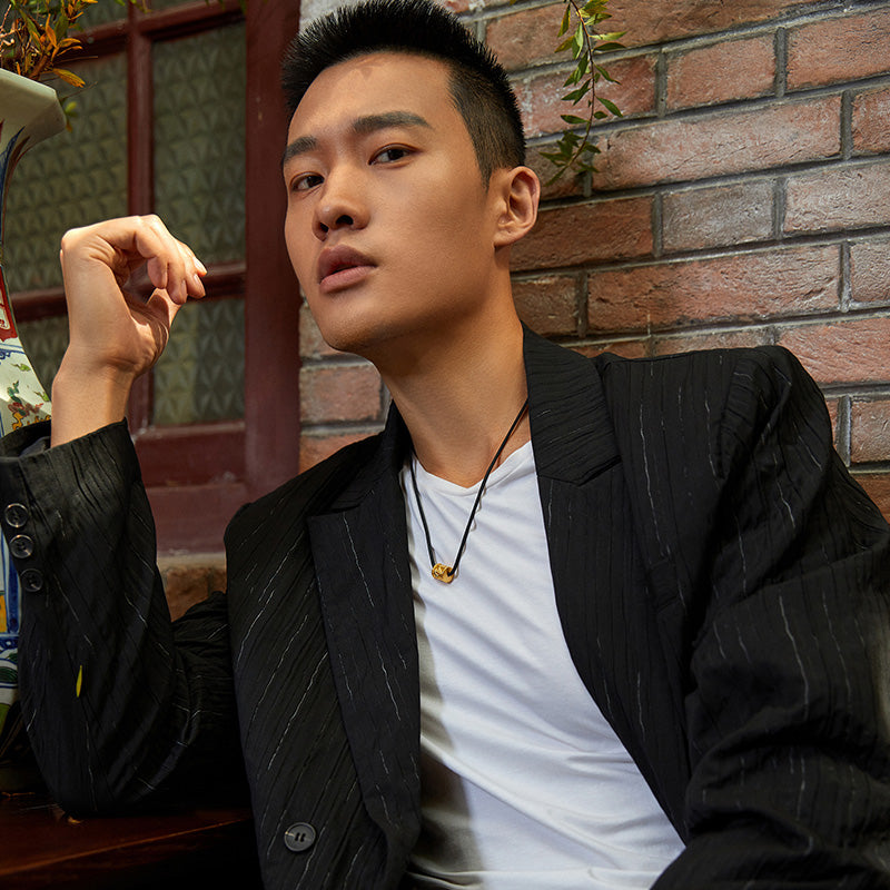 「古董金」999.9 24K金吊墜項鍊 20-22克 AA043279