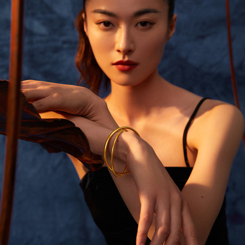 Antiquity Gold' 999.9 24K Gold Bangle Bracelet 29-31g AA104789