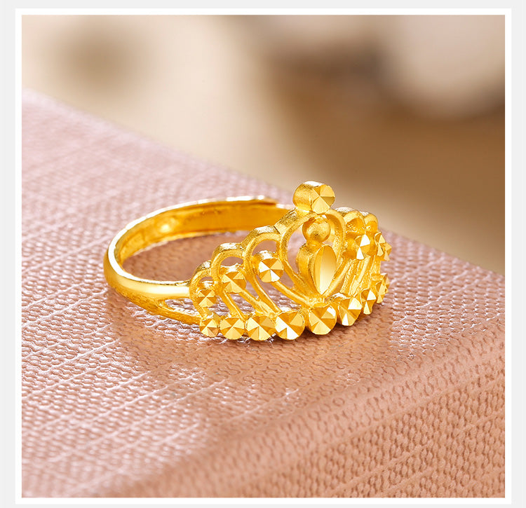 999 24K Gold Ring Crown 3.8-4.2g AB010014