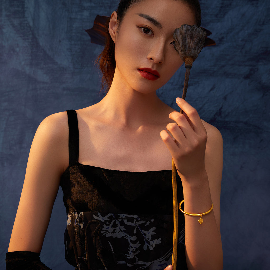 Antiquity Gold' 999.9 24K Gold Bangle Bracelet 9-13g A1013503