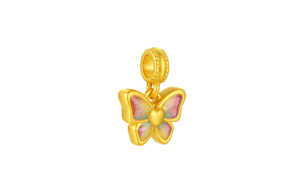 "Pop wu~" 24K Gold Charm Bracelet Butterfly 0.55-0.75g A1615766