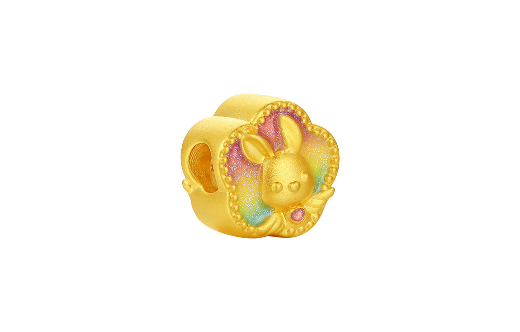 "Pop wu~" 24K Gold Charm Bracelet Rabbit 0.6-0.8g A1615768
