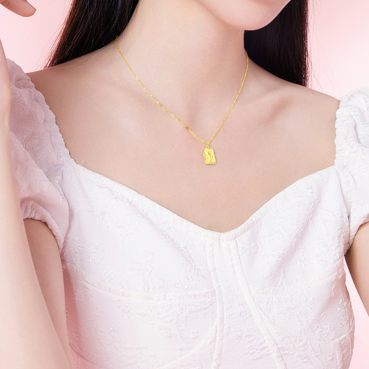 999 24K Gold Pendant Necklace Tulip 4.4-5g A0611952