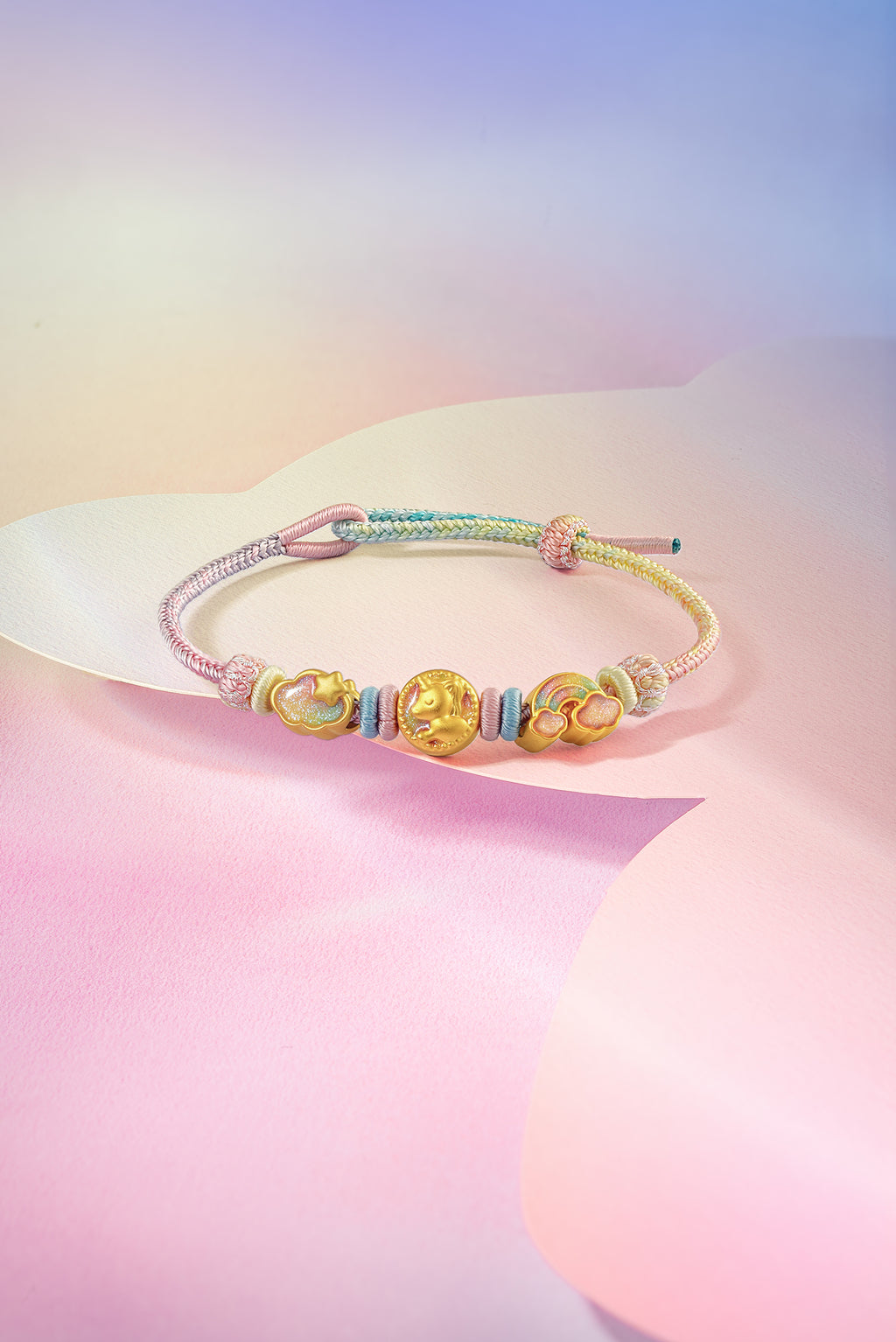 "Pop wu~" 24K Gold String Bracelet Horse 1.4-1.9g A1715759