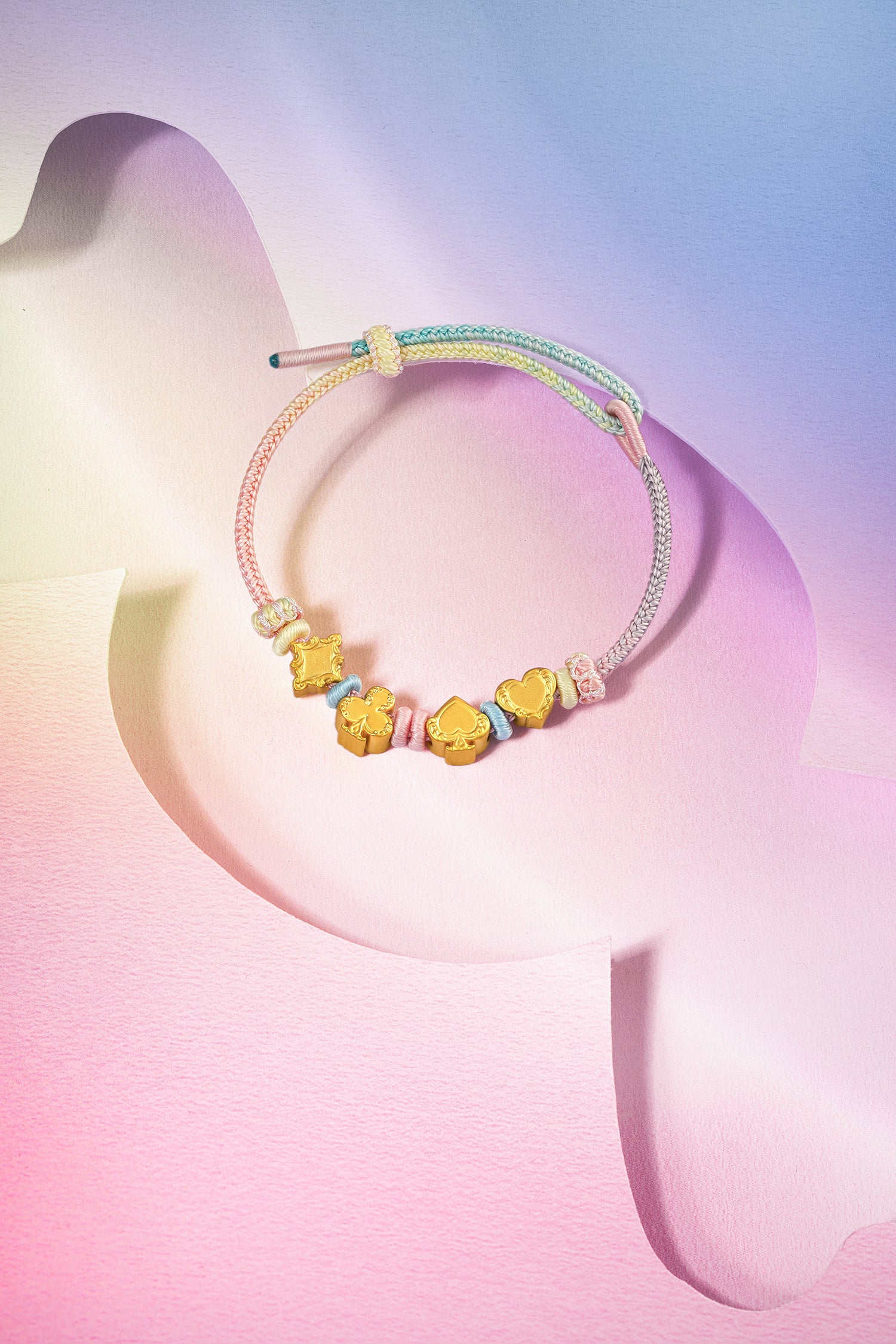 "Pop wu~" 24K Gold String Bracelet  1.6-2.4g A1715757