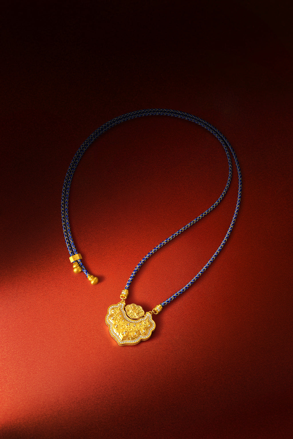 "Chinese Culture Collection - Dan Qing"999 24K Gold pendant 0.0043ct Ruyi 31-36g W0449932