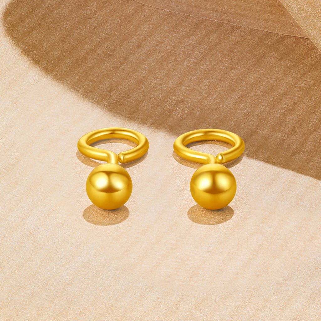 24K Gold Earrings 1.2-1.5g AA090924