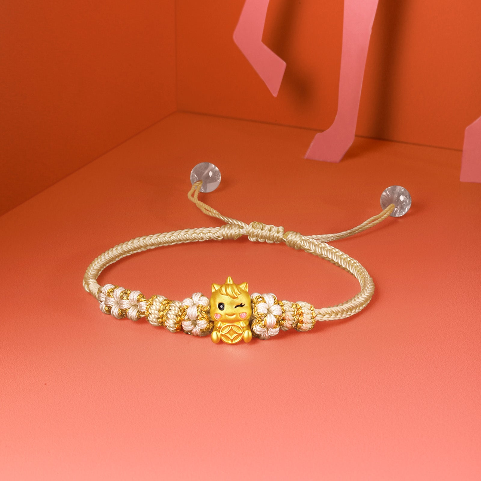 'Year of the Horse' 24K Gold Bracelet Horse Coin 0.6-0.8g 16cm-22cm A1715943