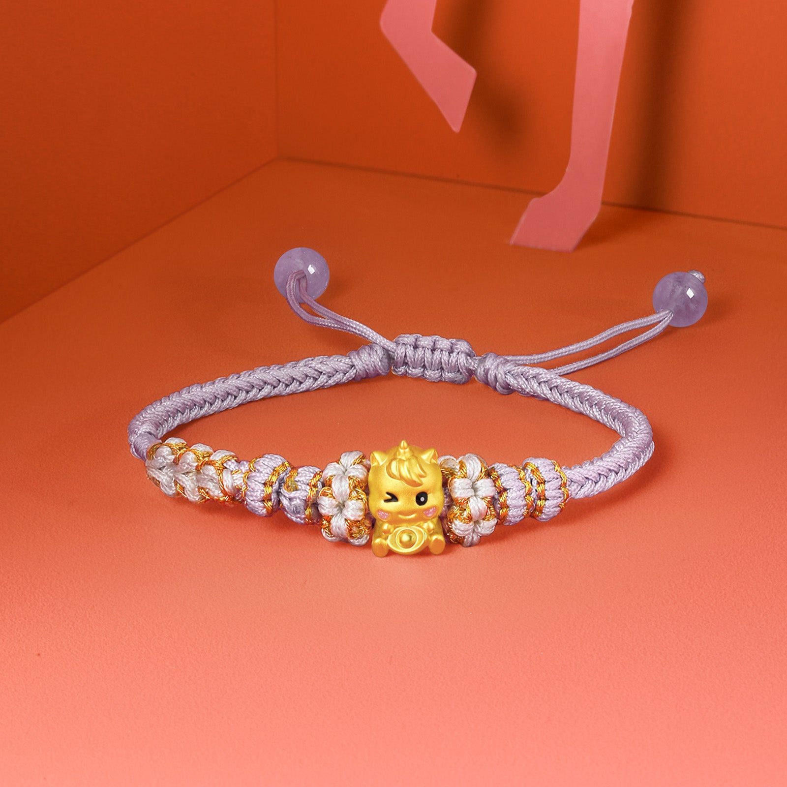 'Year of the Horse' 24K Gold Bracelet Horse Yuanbao 0.6-0.8g 16cm-22cm A1715941