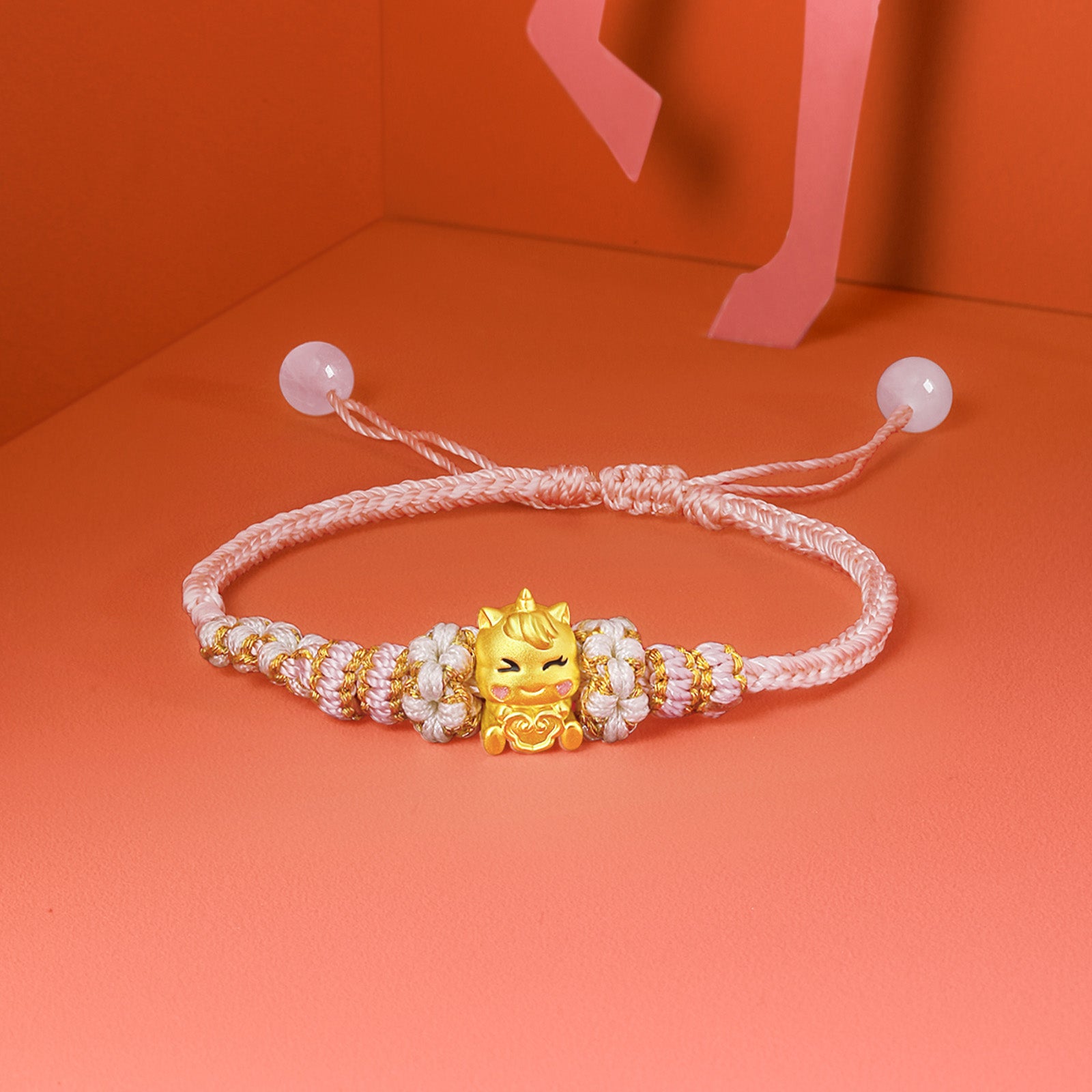 'Year of the Horse' 24K Gold Bracelet Horse Ruyi 0.6-0.8g 16cm-22cm A1715942