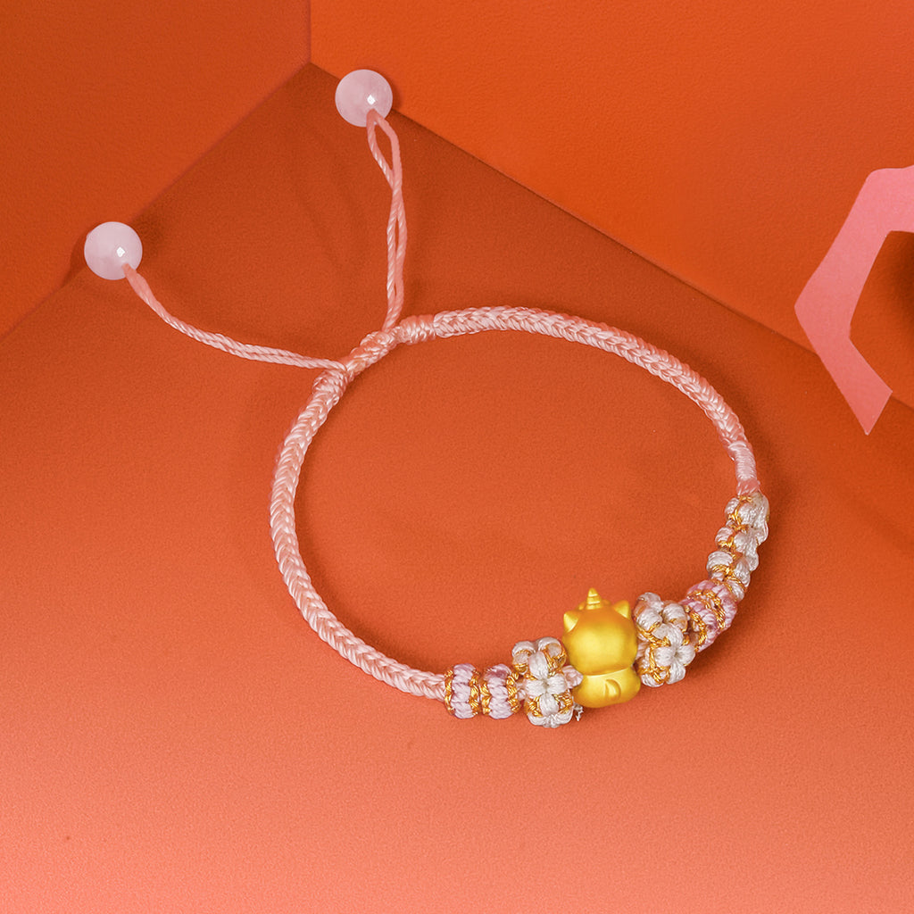 'Year of the Horse' 24K Gold Bracelet Horse Ruyi 0.6-0.8g 16cm-22cm A1715942