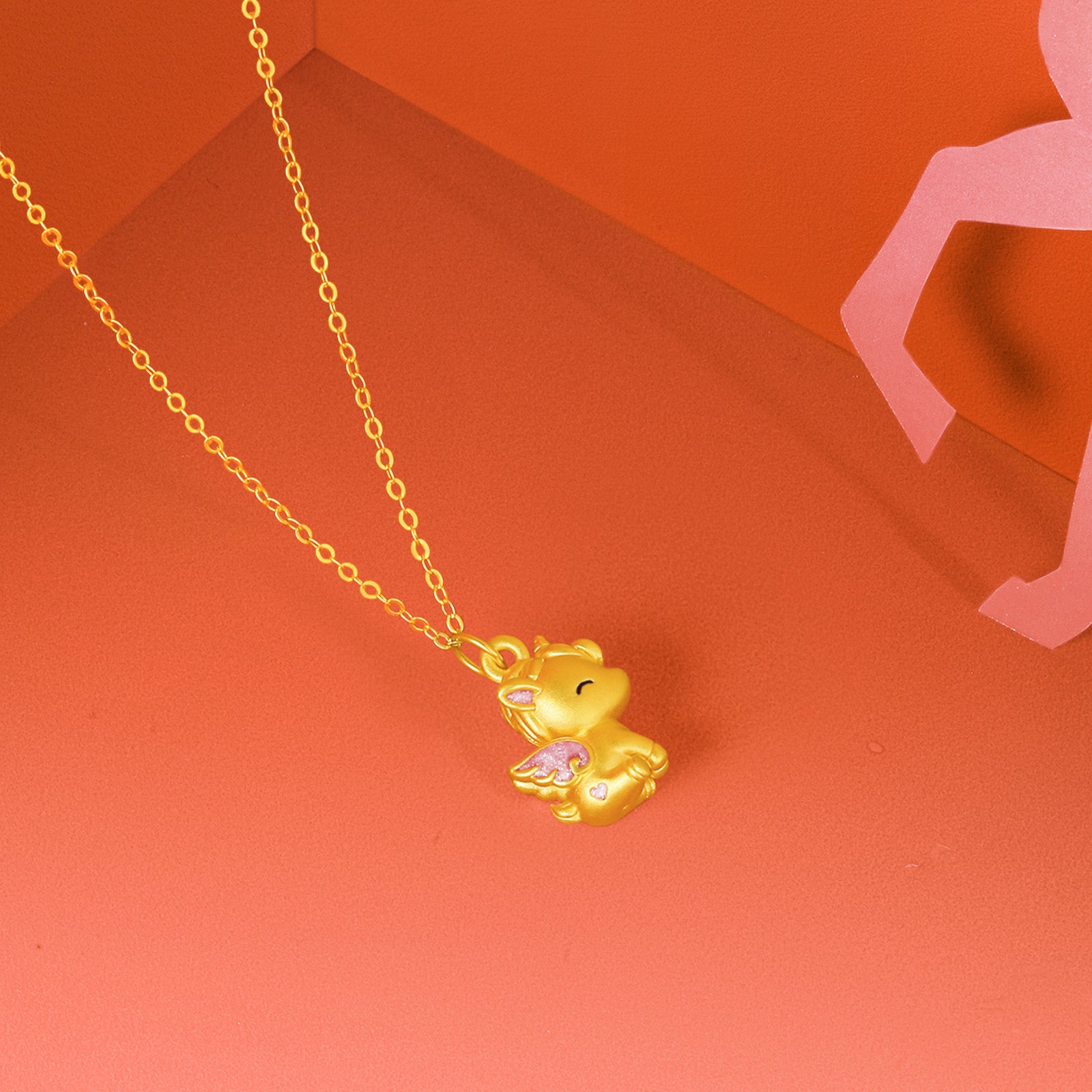 'Year of the Horse' 24K Gold Pendant Horse 1.2-1.4g A0415742