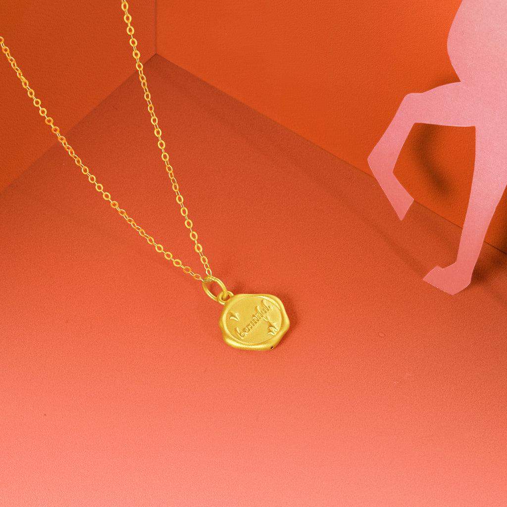 「馬年」24K金吊墜 月馬 1-1.3克 A0415519