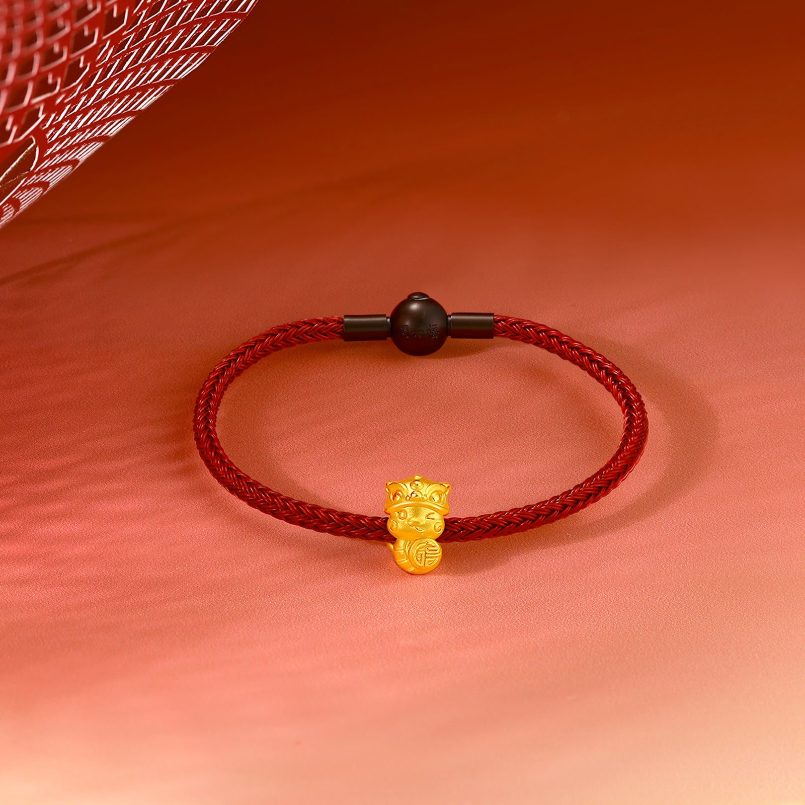 "Chinese Zodiac Snake" 24K Gold Charm Bracelet Snake 1-1.3g A1613098