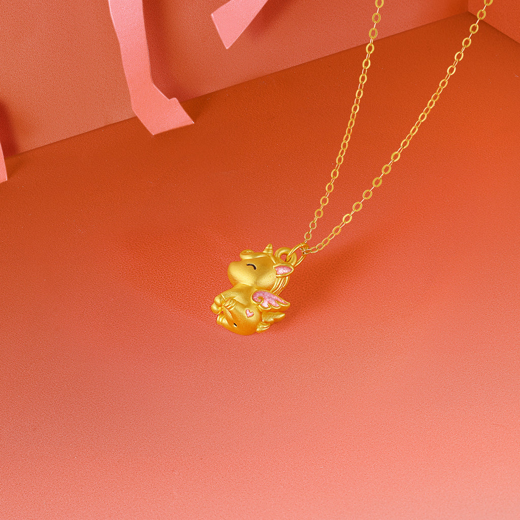 "Year of the Horse" 24K Gold Pendant Horse 1.2-1.4g A0415742