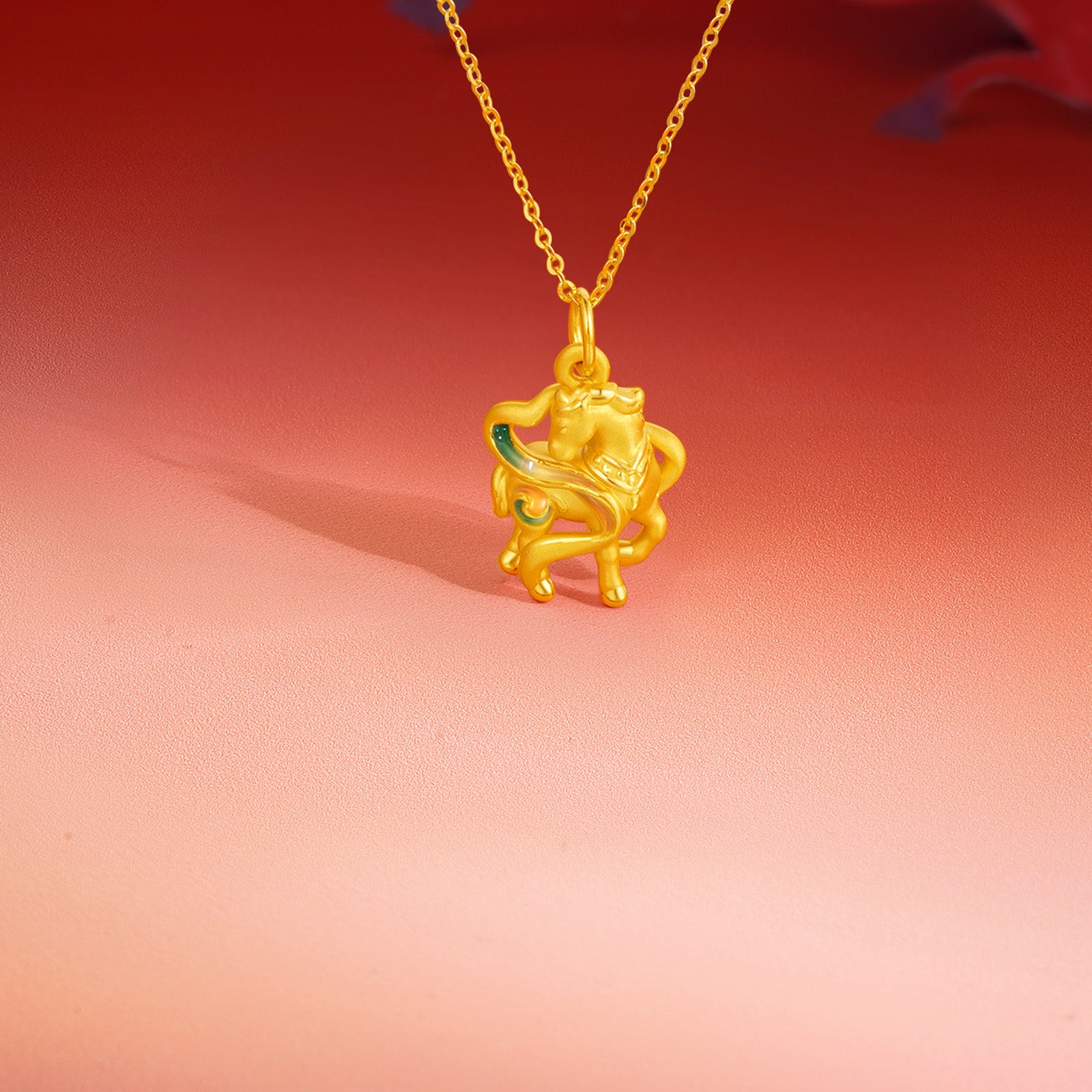 "Year of the Horse" 24K Gold Pendant Horse 0.9-1.3g A0422081
