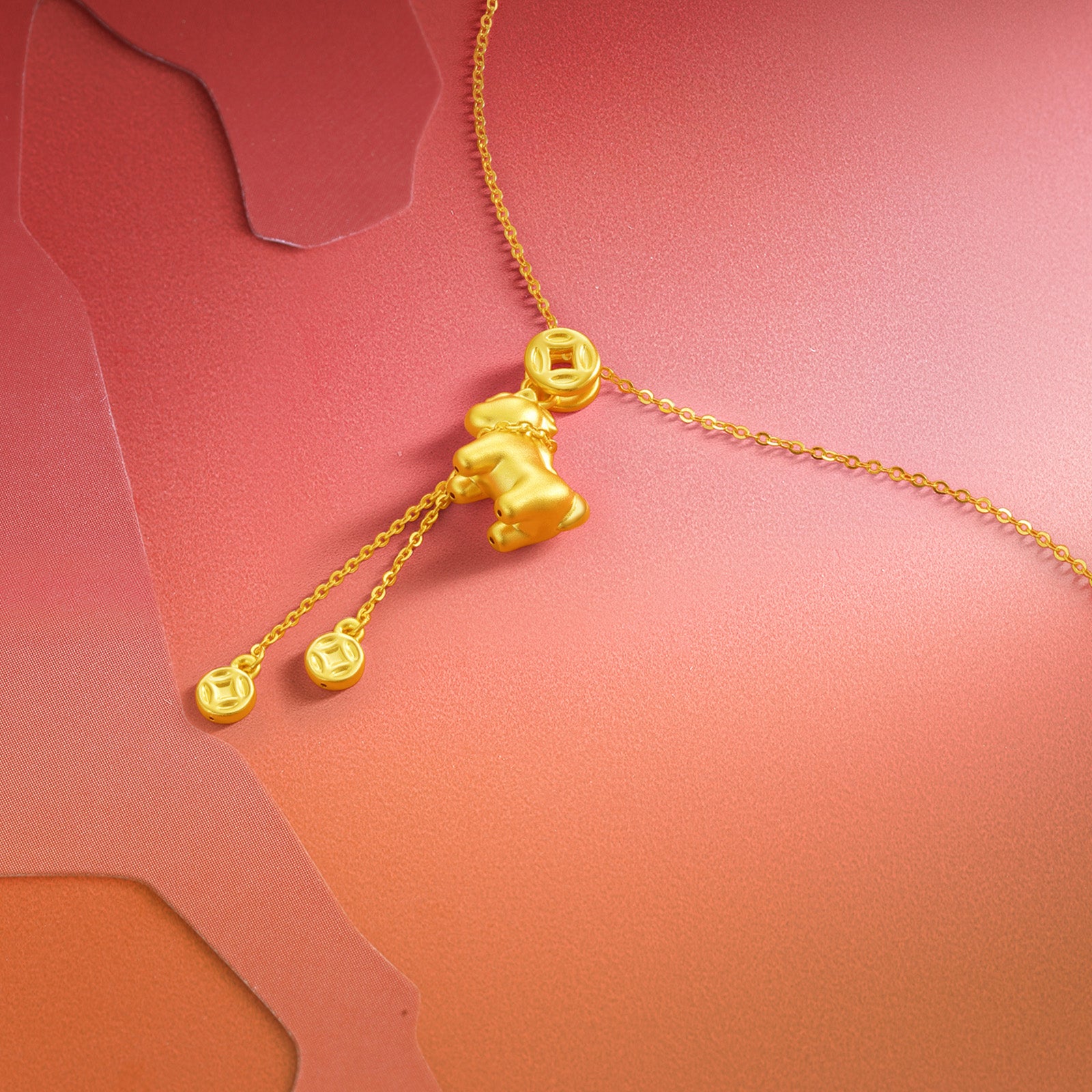 'Year of the Horse' 24K Gold Pendant Horse Coin 1.7-2g A0422088