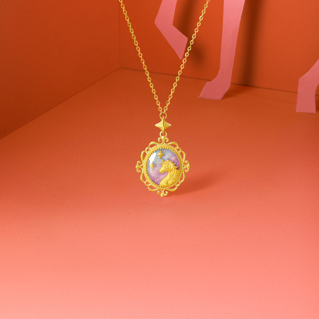 'Year of the Horse' 999.9 24K Gold Pendant Necklace Horse 4.7-5.2g 40cm-45cm A0621578